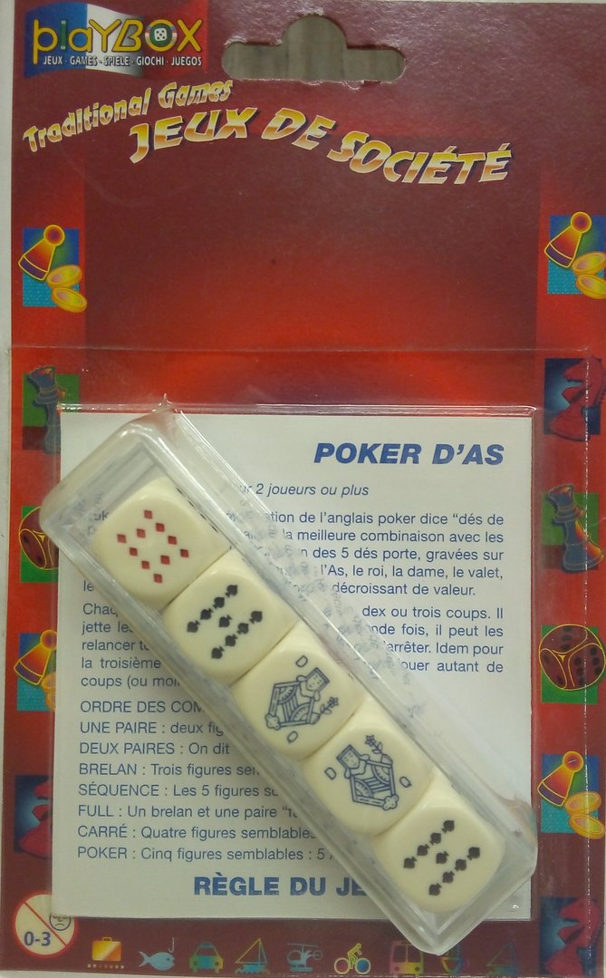 Règle du Poker d'As (Poker dice) - Jeux de dés