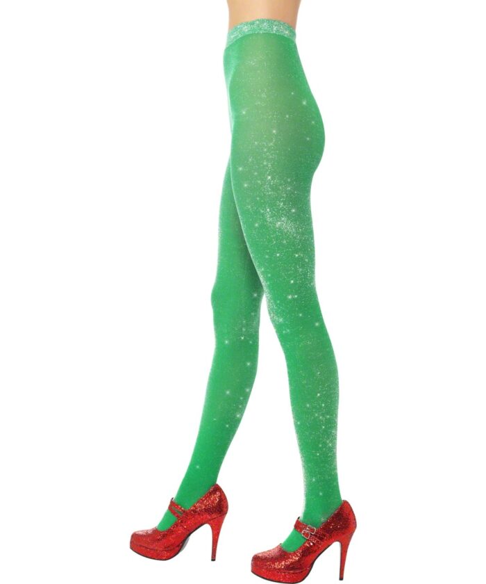 SM 24031 green-sparkle-tights